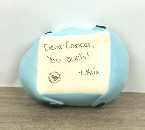 Blue Button Bowl - Dear Cancer...